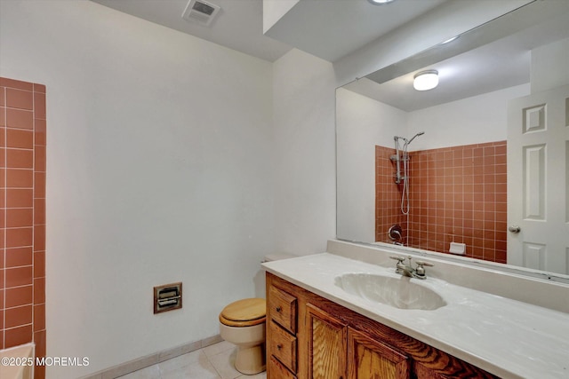 159 Koster Dr, Freehold, NJ 07728 - bathroom with tile patterned flooring, toilet, vanity, bathing tub / shower combination, and baseboards