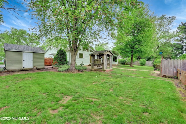159 Koster Dr, Freehold, NJ 07728 - view of yard featuring a gazebo and an outdoor structure