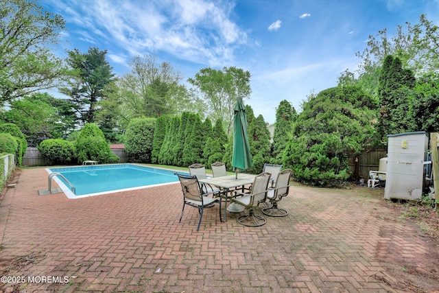 159 Koster Dr, Freehold, NJ 07728 - view of pool with a fenced backyard, a patio area, and view of scattered trees