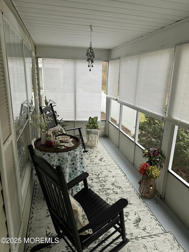 view of sunroom