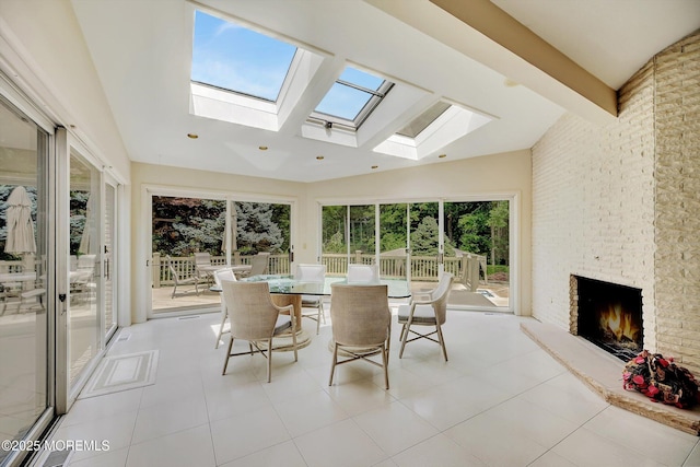 44 Nikki Ct, Morganville, NJ 07751 - sunroom featuring a skylight