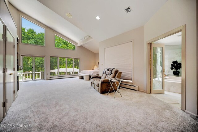 44 Nikki Ct, Morganville, NJ 07751 - sitting room with visible vents, a healthy amount of sunlight, and carpet