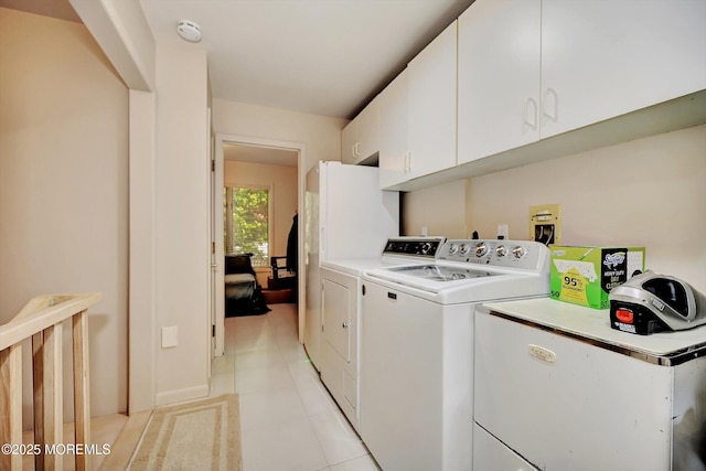 44 Nikki Ct, Morganville, NJ 07751 - washroom featuring light tile patterned flooring, separate washer and dryer, and cabinet space