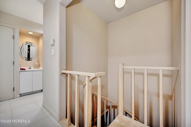 44 Nikki Ct, Morganville, NJ 07751 - hallway featuring light tile patterned floors