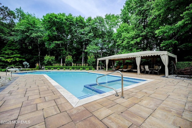 44 Nikki Ct, Morganville, NJ 07751 - pool featuring a gazebo and a patio area