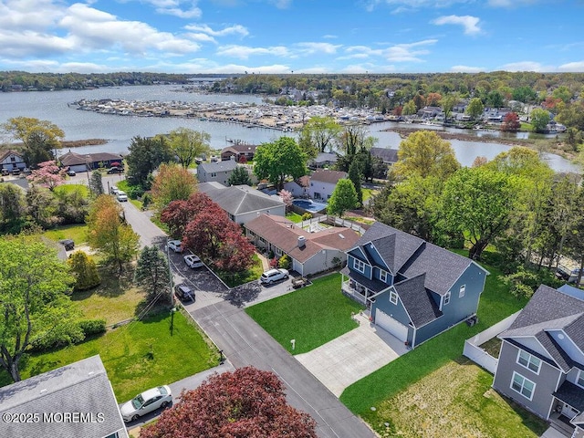 136 Lilac Dr, Brick, NJ 08724 - drone / aerial view featuring a water view and a residential view