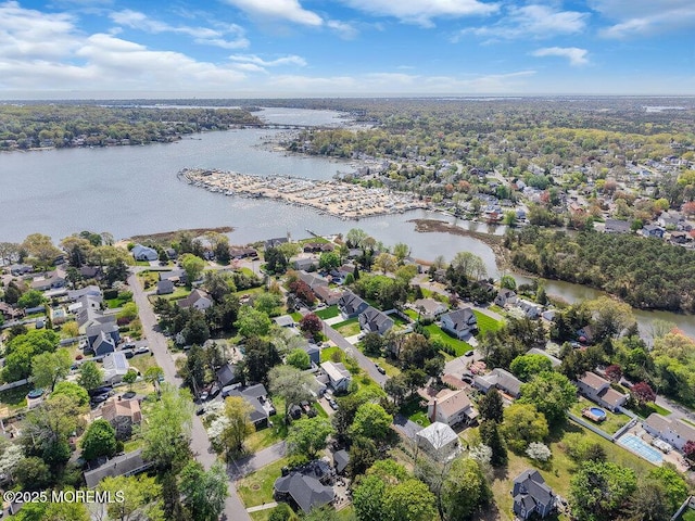 136 Lilac Dr, Brick, NJ 08724 - drone / aerial view with a water view and a residential view