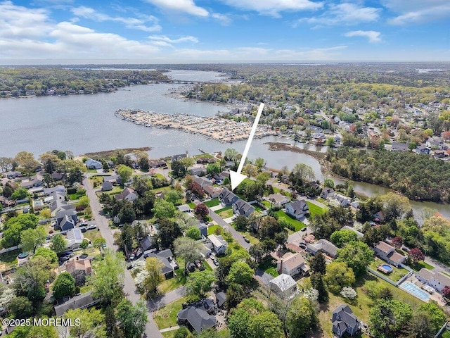136 Lilac Dr, Brick, NJ 08724 - aerial view with a residential view and a water view