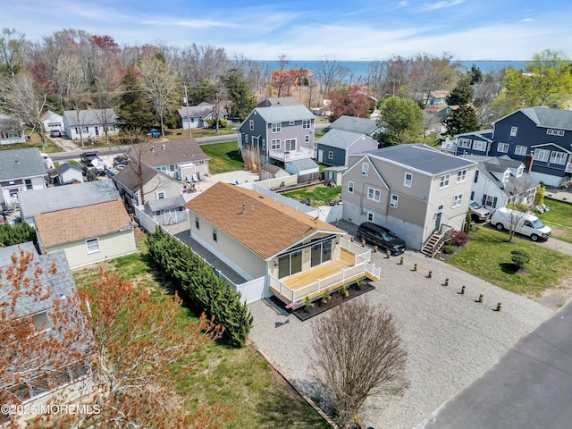 aerial view featuring a residential view