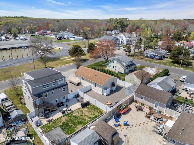 bird's eye view with a residential view
