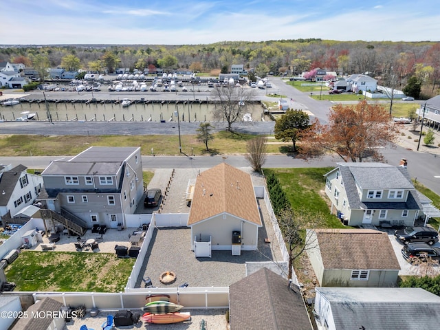 aerial view with a residential view