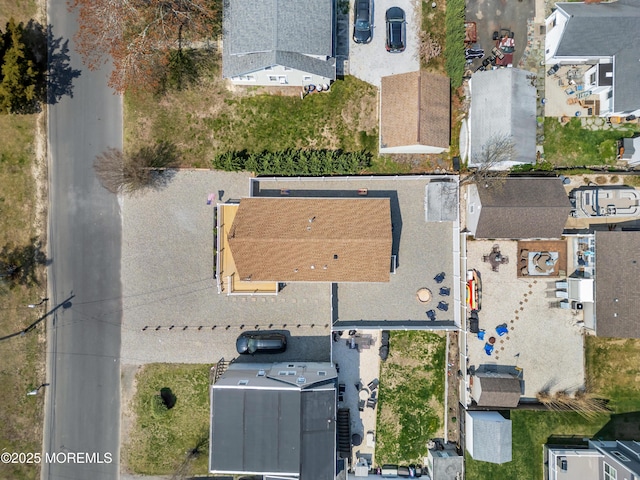drone / aerial view with a residential view