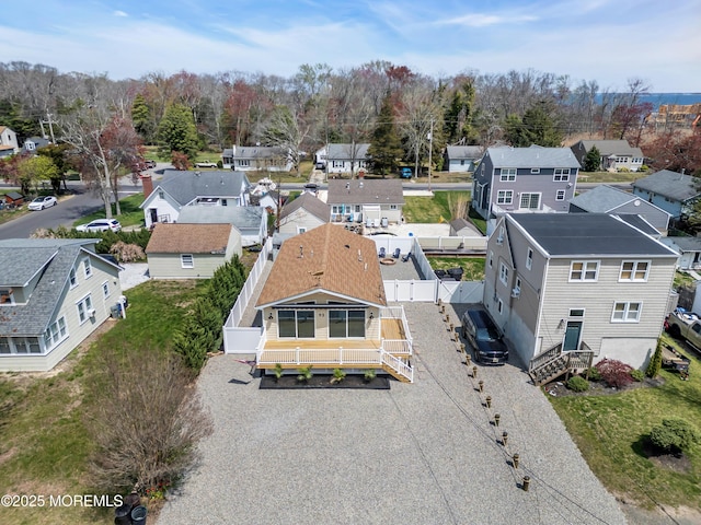 drone / aerial view featuring a residential view