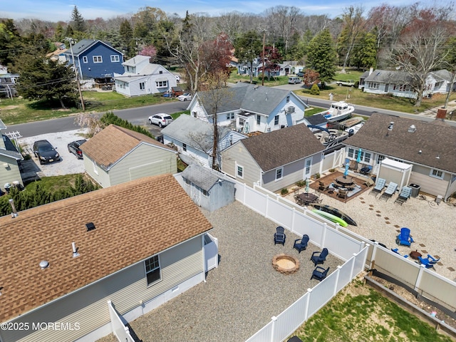 bird's eye view featuring a residential view