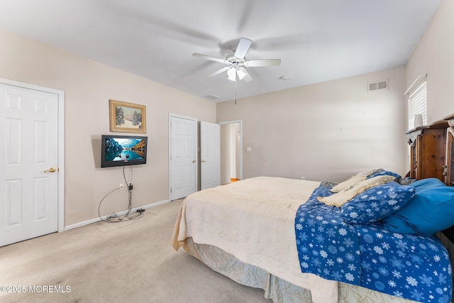 87 Halsted Dr, Manchester, NJ 08759 - carpeted bedroom featuring visible vents, baseboards, and ceiling fan
