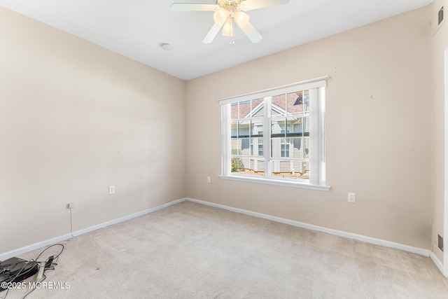 87 Halsted Dr, Manchester, NJ 08759 - empty room featuring ceiling fan, light colored carpet, and baseboards