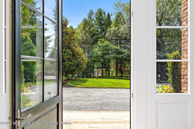 view of doorway to outside