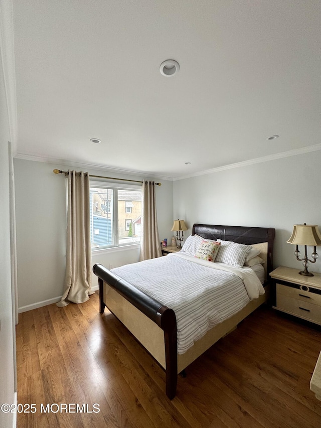 12 Yates Ave, South River, NJ 08882 - bedroom featuring crown molding, wood finished floors, and recessed lighting