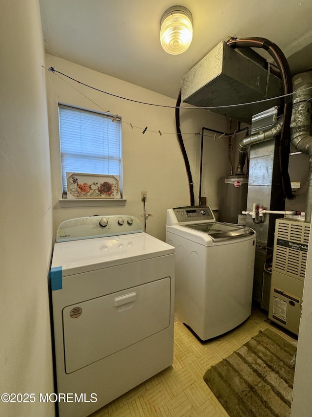 12 Yates Ave, South River, NJ 08882 - laundry area featuring independent washer and dryer and water heater
