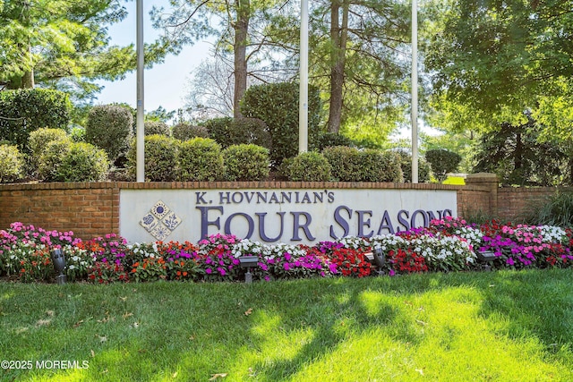 view of community sign