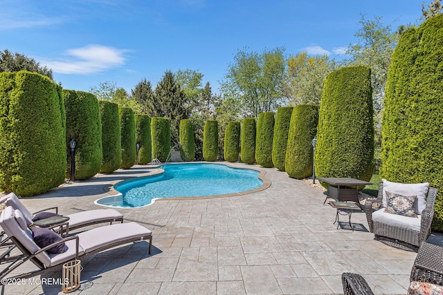 pool featuring a patio