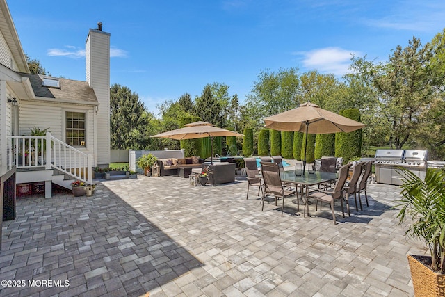 view of patio / terrace featuring outdoor lounge area and outdoor dining area