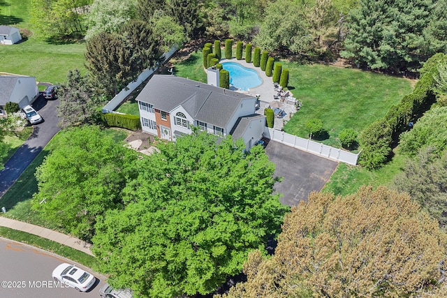 birds eye view of property