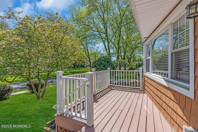 4 W Lake Rd, Red Bank, NJ 07701 - deck featuring a lawn
