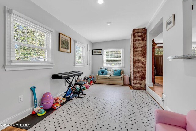 4 W Lake Rd, Red Bank, NJ 07701 - playroom with baseboards and recessed lighting