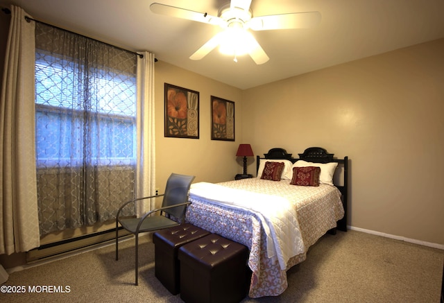 27 Moccasin Dr, Whiting, NJ 08759 - bedroom with carpet floors, ceiling fan, and baseboards