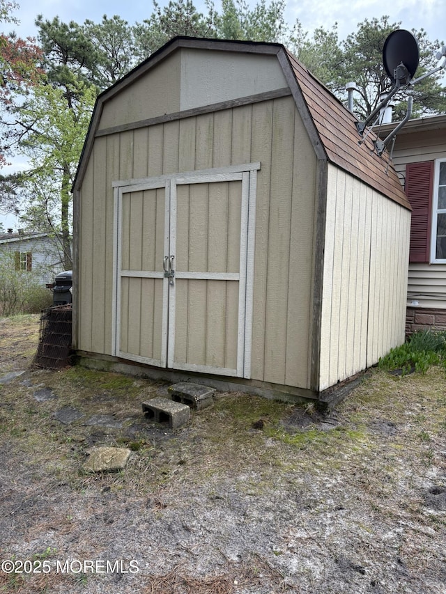 view of shed