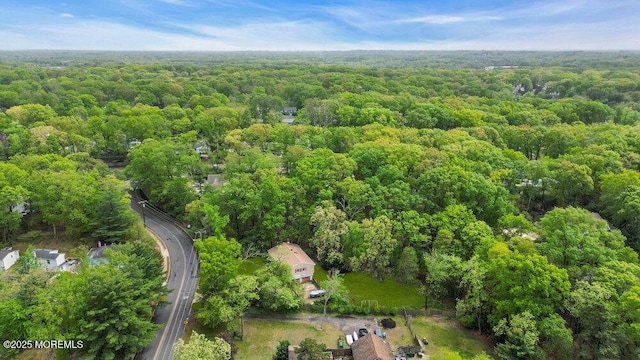 bird's eye view of a heavily wooded area