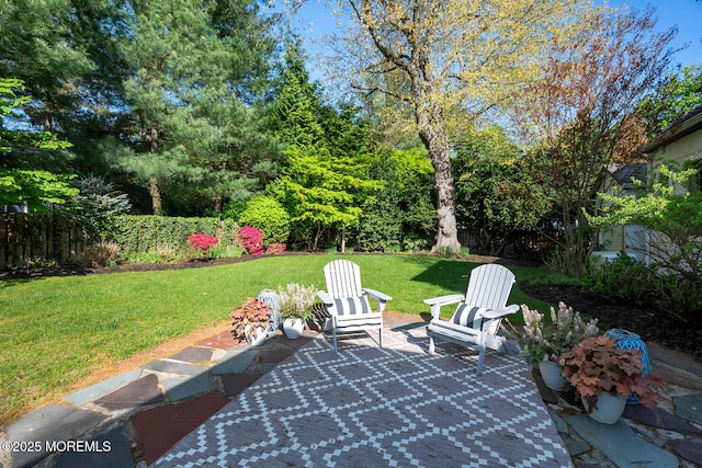 view of patio with fence