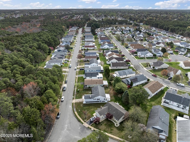 bird's eye view with a residential view