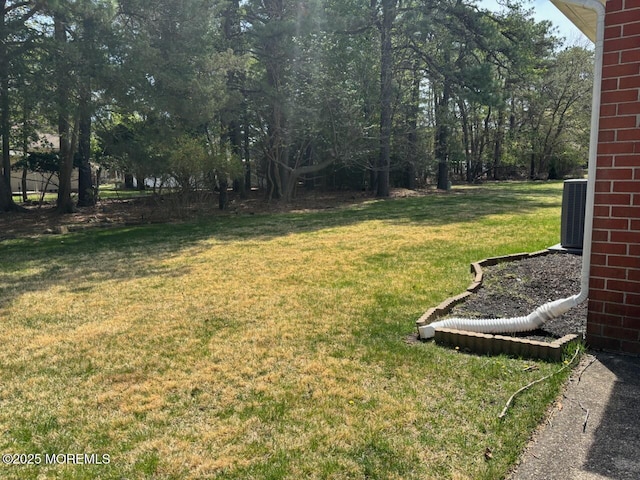 view of yard with cooling unit