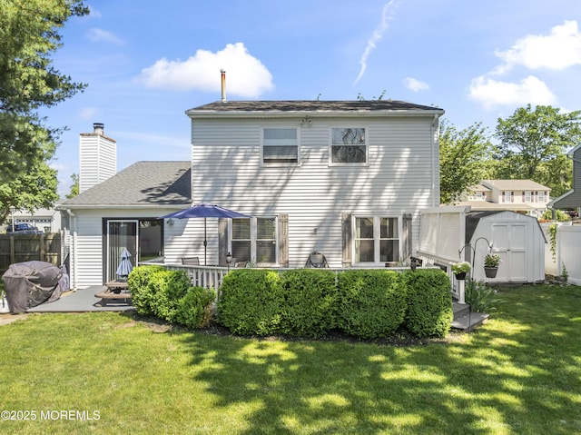 5 Blueberry Path, Howell, NJ 07731 - rear view of property with a chimney