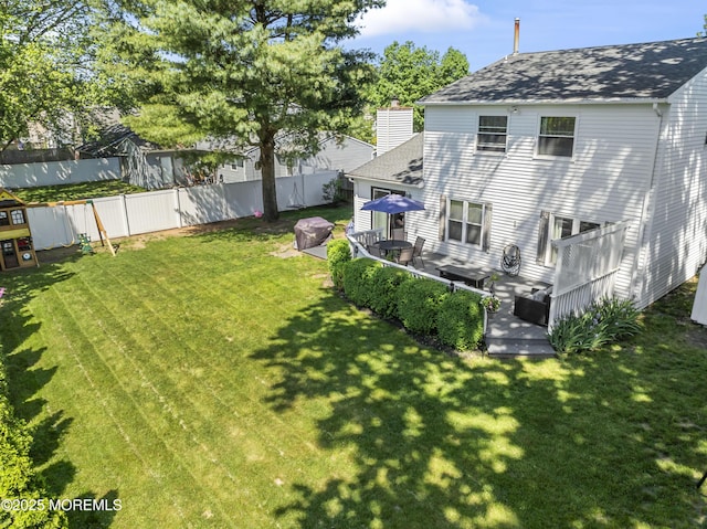 5 Blueberry Path, Howell, NJ 07731 - view of yard featuring a wooden deck