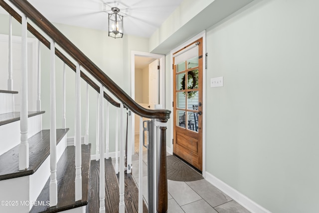 5 Blueberry Path, Howell, NJ 07731 - entrance foyer featuring stairway, baseboards, and light tile patterned floors