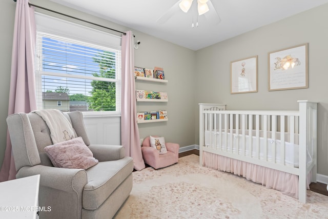 5 Blueberry Path, Howell, NJ 07731 - bedroom featuring a nursery area, ceiling fan, and baseboards