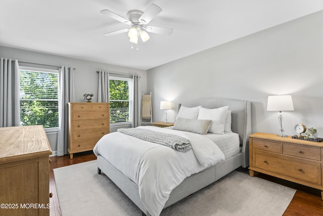 5 Blueberry Path, Howell, NJ 07731 - bedroom with dark wood-type flooring and a ceiling fan