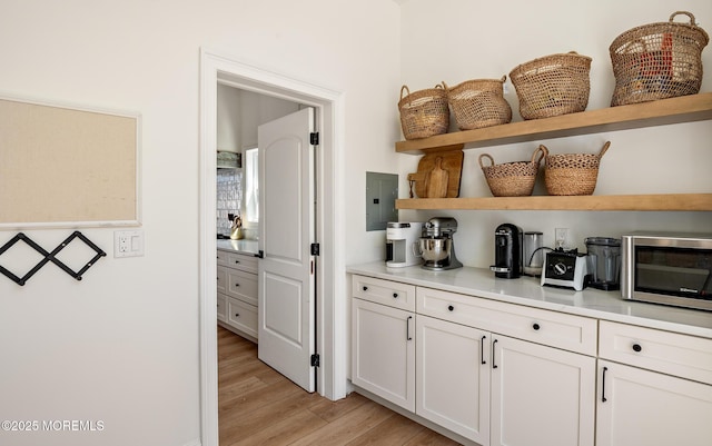 storage area featuring electric panel