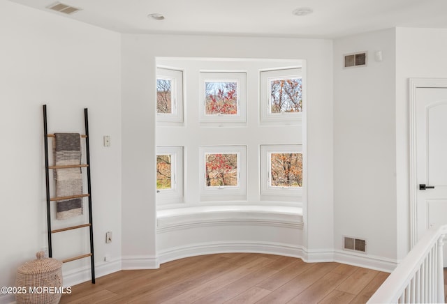 interior details featuring wood finished floors and visible vents