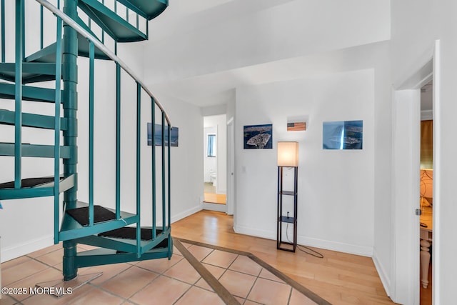 405 Sunset Dr S, Berkeley, NJ 08721 - stairs featuring wood finished floors and baseboards