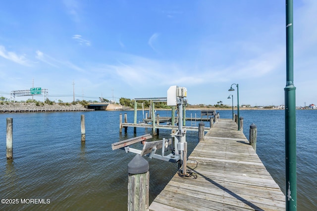 405 Sunset Dr S, Berkeley, NJ 08721 - dock area with boat lift and a water view