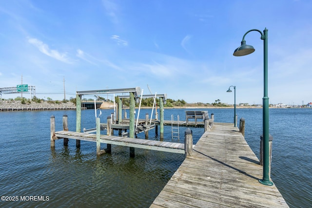 405 Sunset Dr S, Berkeley, NJ 08721 - dock with a water view and boat lift