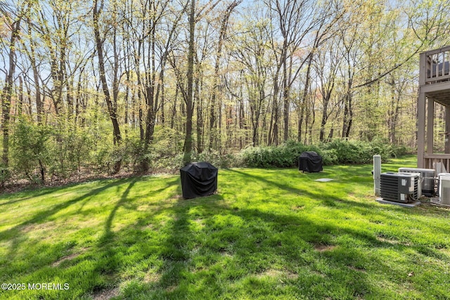 3281 Cypress Ct, Monmouth Junction, NJ 08852 - view of grassy yard featuring central air condition unit