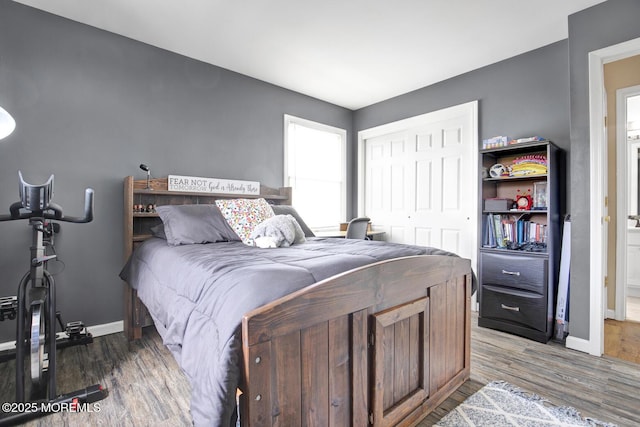 12 Red Maple Ct, South Toms River, NJ 08757 - bedroom with wood finished floors, a closet, and baseboards