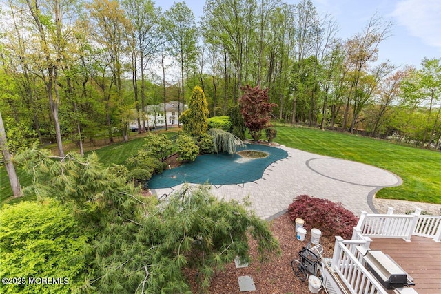 exterior space with a yard