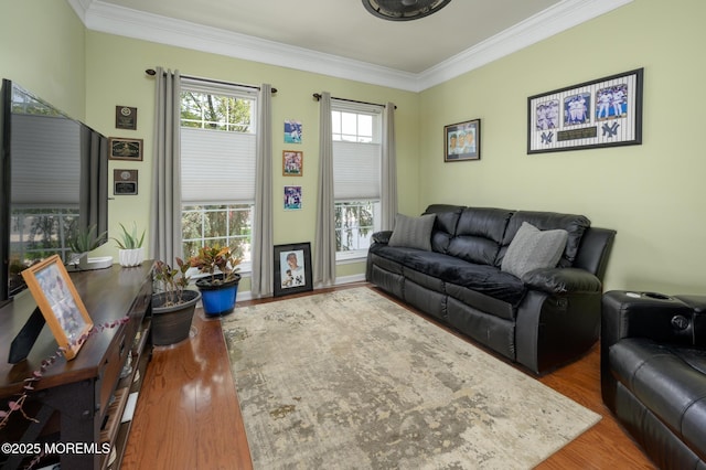 8 Ascot Ln, Manchester, NJ 08759 - living area with wood finished floors and crown molding