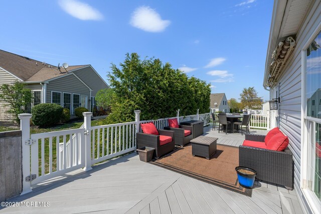 8 Ascot Ln, Manchester, NJ 08759 - wooden deck with outdoor dining area